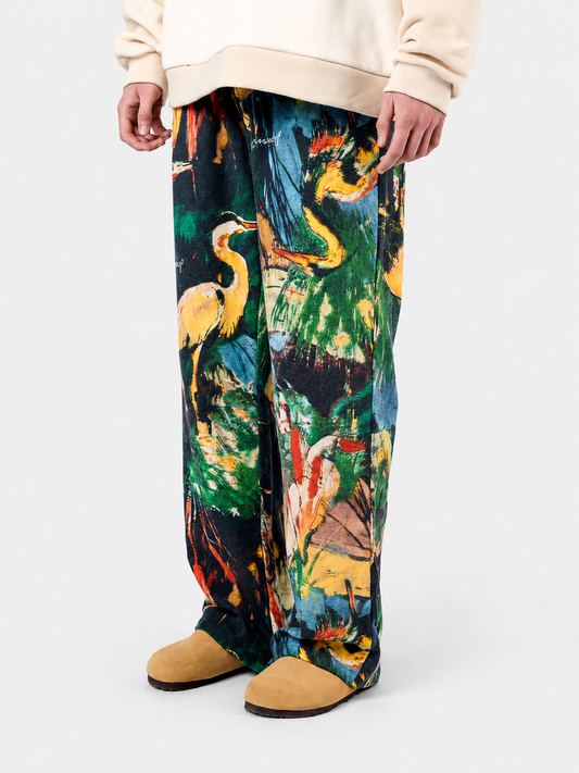 Pantalon Buzo Elepants Estampado Laguna Azul