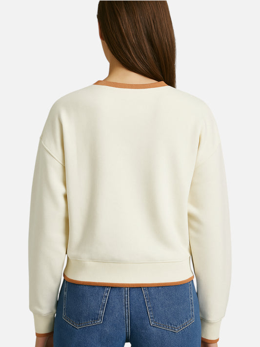 Buzo Converse Mujer Uni Logo Beige