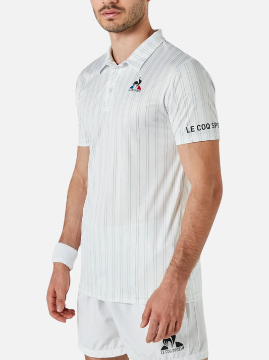 Chomba Le Coq Sportif Tennis Stripe Polo Blanco