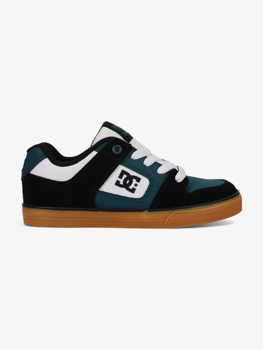 Zapatillas Dc Niño Pure Negro Blanco Verde