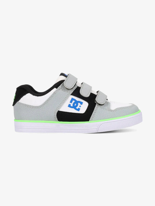 Zapatillas Dc Niño Pure V Gris Negro Azul