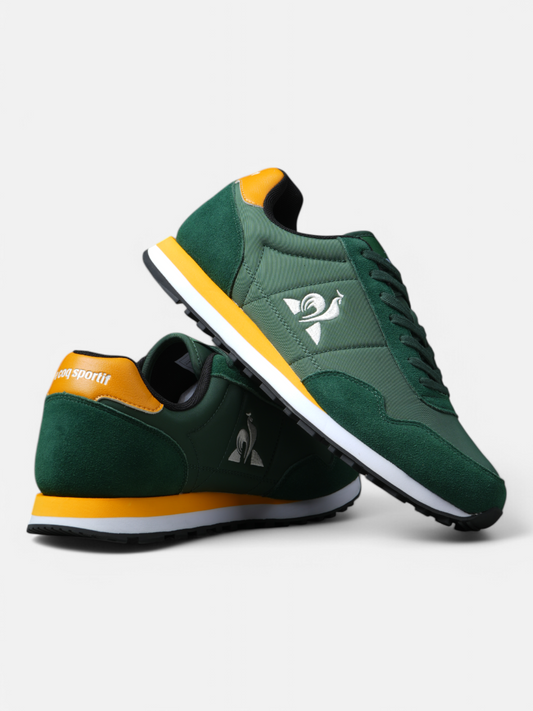 Zapatillas Le Coq Sportif Astra Classic Retro Verde Amarillo