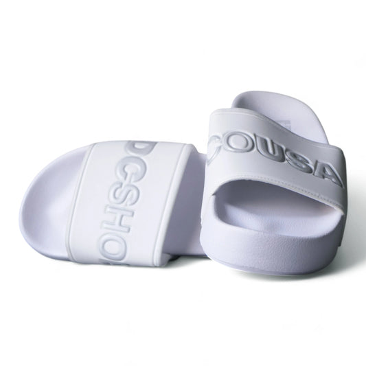 Ojota Dc Slide Platform Blanco Gris
