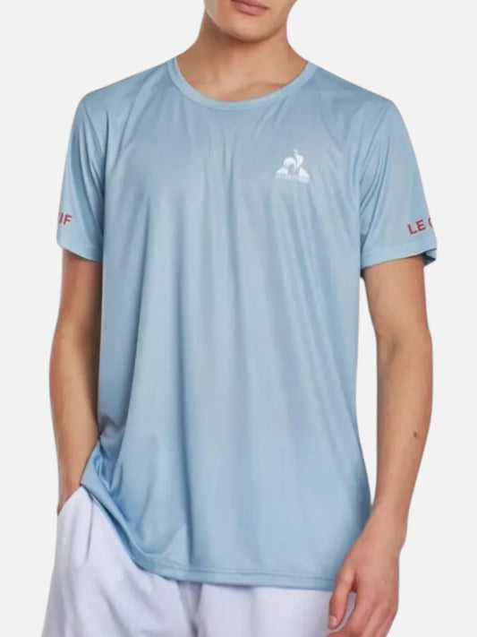 Remera Le Coq Sportif Tennis Plain Tee Celeste