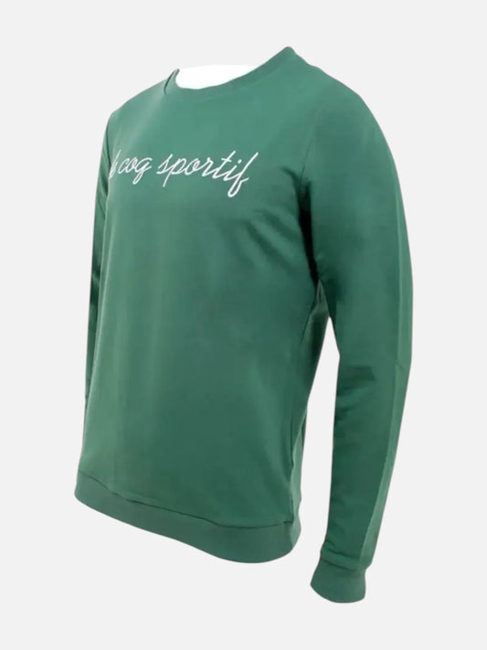 Buzo Le Coq Sportif Bat Italics Crew Verde