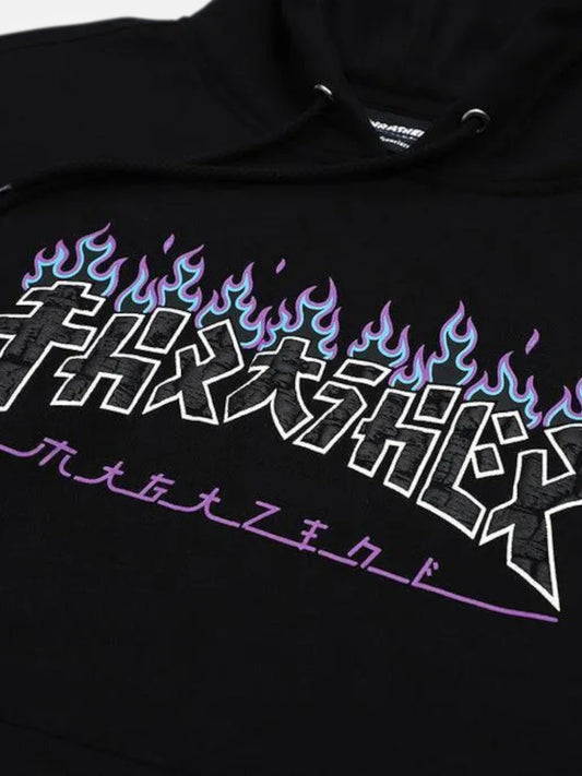 Buzo Thrasher Godzilla Charred Negro Violeta Blanco