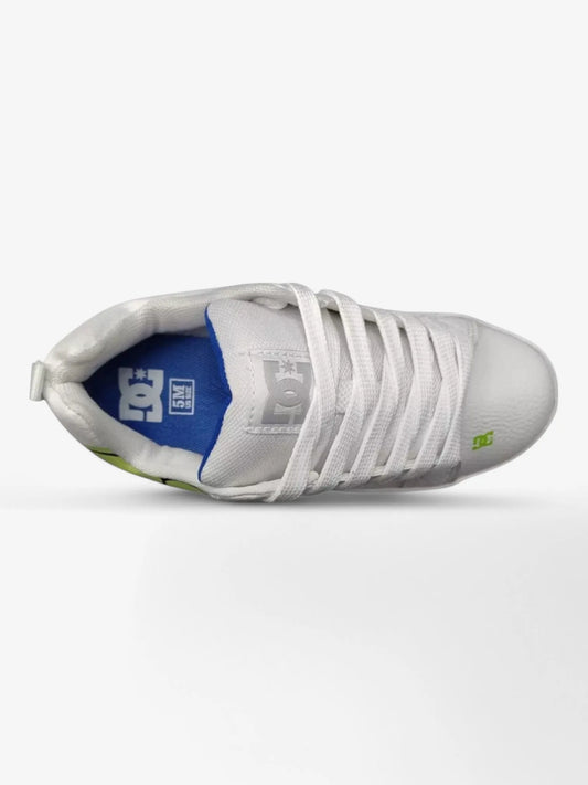 Zapatillas Dc Court Graffik Le SS Niños Blanco Azul Print