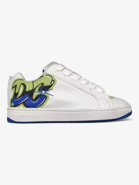 Zapatillas Dc Court Graffik Le SS Niños Blanco Azul Print