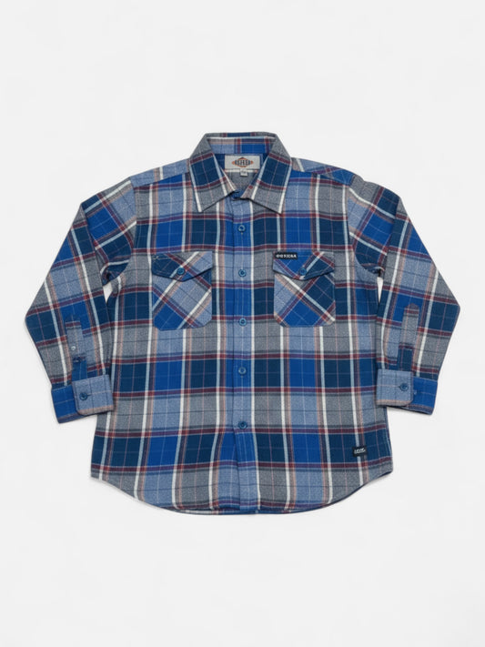 Camisa Gotcha Fannel Niño Azul