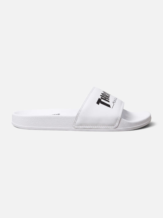 Ojota Thrasher Sliders Magazine Blanco Negro