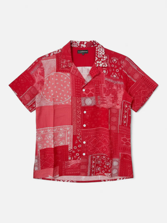 Camisa Gotcha Patchwork Rojo
