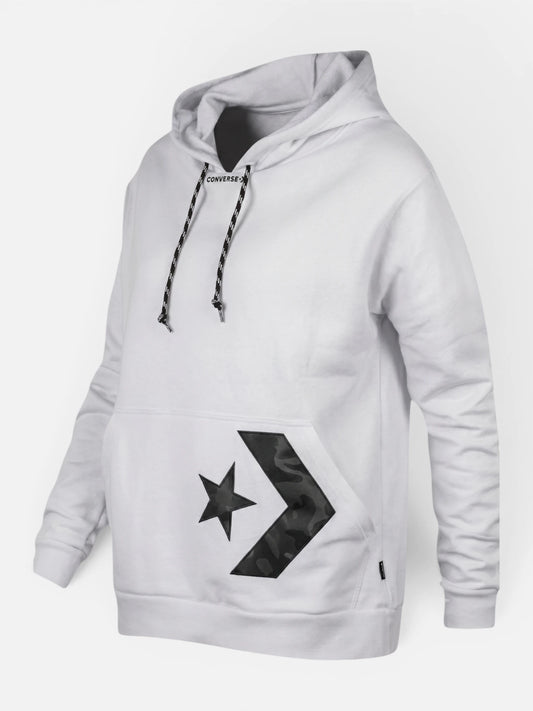 Buzo Mujer Converse Star Chevron Cons Hoodie Blanco
