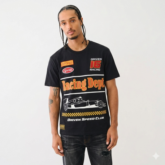Remera Driven Racing Sports Negro