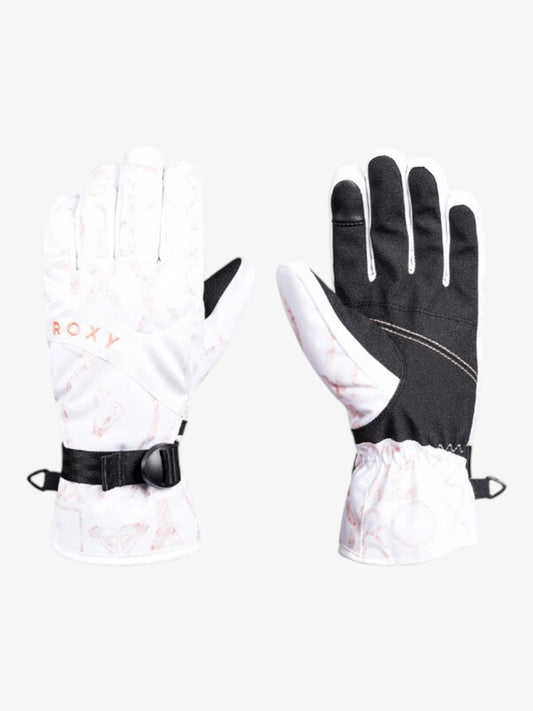 Guantes Snow Roxy Jetty Blanco Rosa - Indy