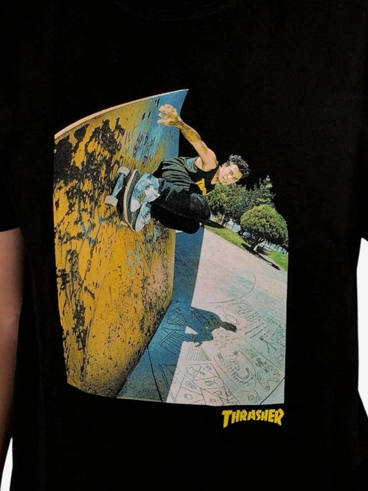 Remera Thrasher Mic E Walrise Negro