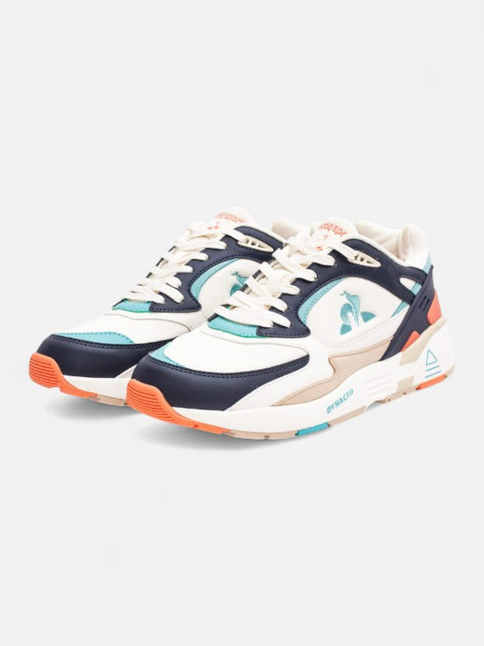 Zapatillas Le Coq Sportif R1100 Pop Blanco Azul Celeste