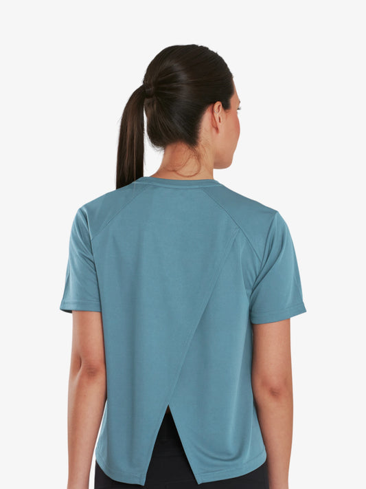 Remera Le Coq Sportif Mujer Training Back Celeste