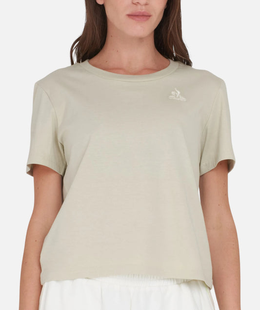 Remera Le Coq Sportif Bat Boxy Tee Mujer Beige