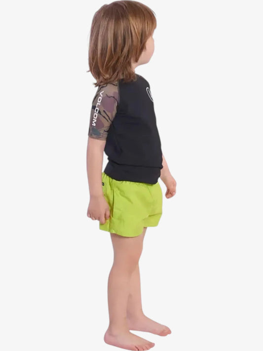 Lycra Volcom Solid Niño Verde Camuflado
