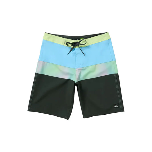Malla Quiksilver Tb Surfsilk Panel 20 Negro Verde Celeste - Indy