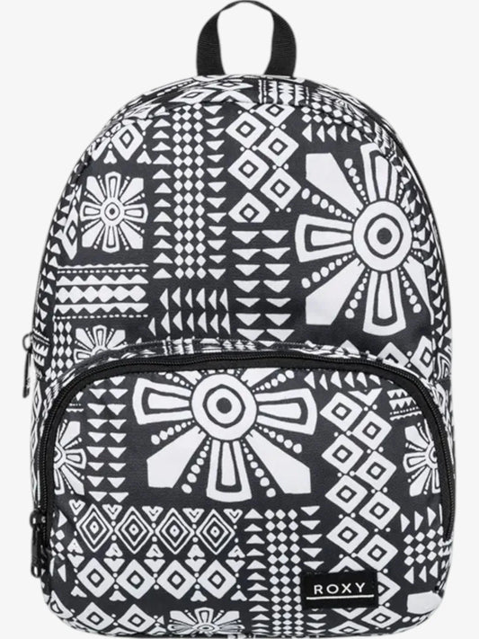Mochila Roxy Always Core Printed Negro Blanco Floreado