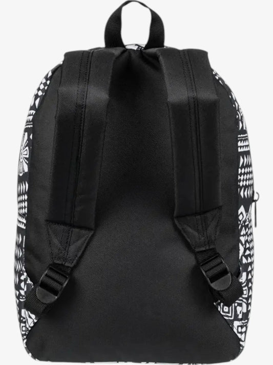 Mochila Roxy Always Core Printed Negro Blanco Floreado