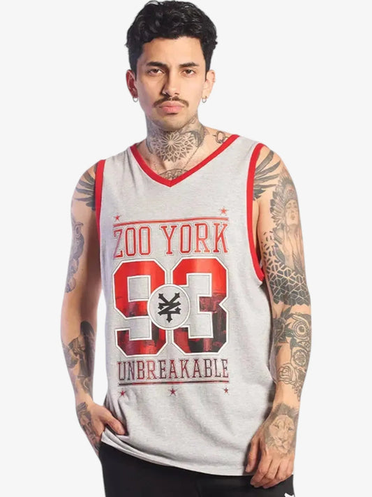 Musculosa Zoo York Print Gris Rojo