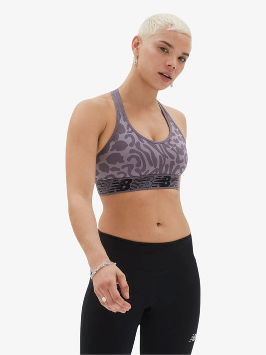Top Deportivo New Balance Mujer Pace Bra Printed Lila Training