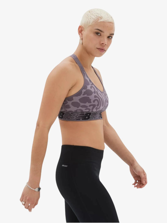 Top Deportivo New Balance Mujer Pace Bra Printed Lila Training