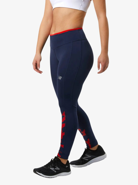 Calza New Balance Printed Accelerate Azul Rojo