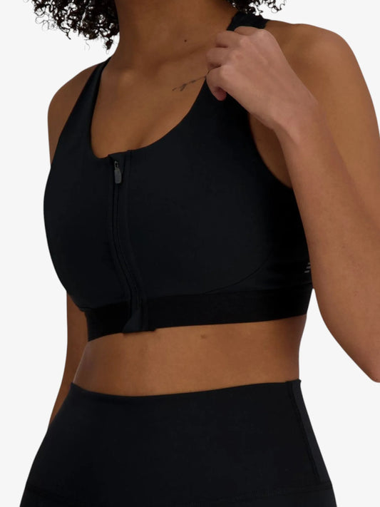 Top Deportivo New Balance NB Sleek Medium Support Pocket Zip Training