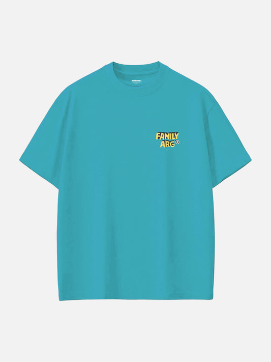 Remera Familyarg Tired Supersized Celeste