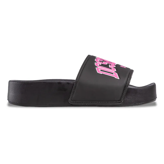 Ojota Dc Slide Platform Mujer Negro Rosa - Indy