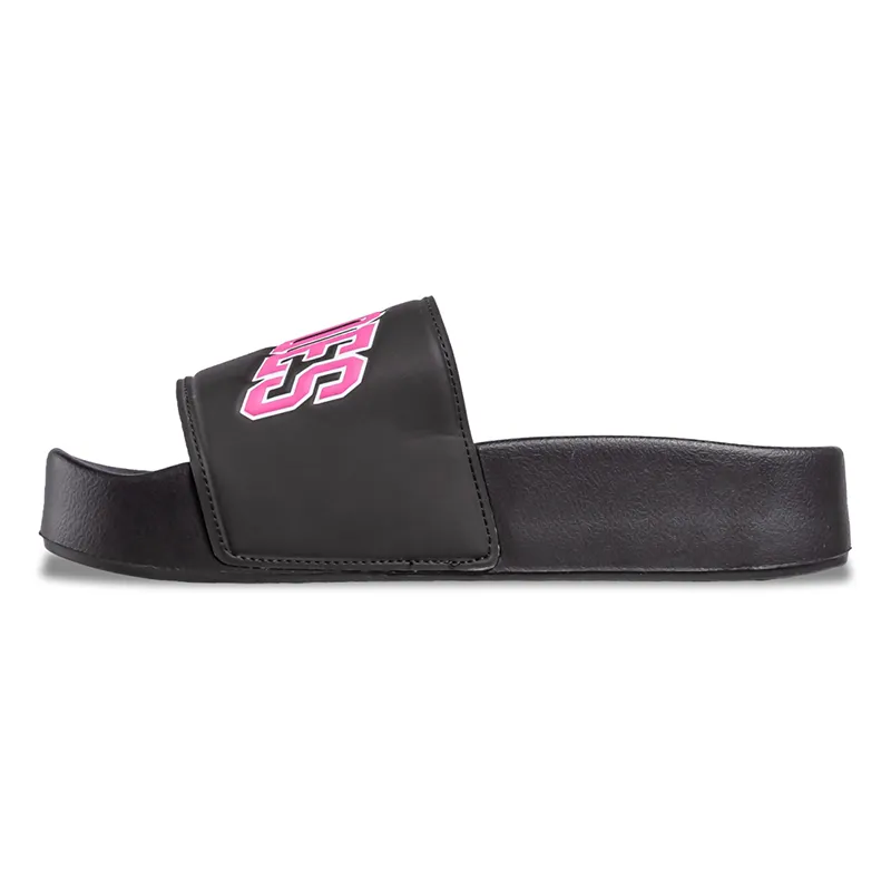 Ojota Dc Slide Platform Mujer Negro Rosa - Indy