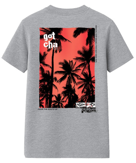 Remera Gotcha Palms On Fire Gris
