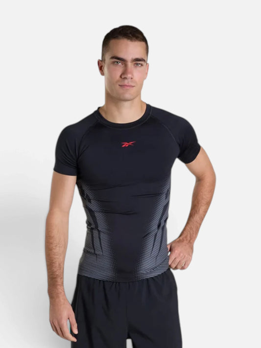 Remera Reebok Ers Perform Short Sleeve Negro/Gris