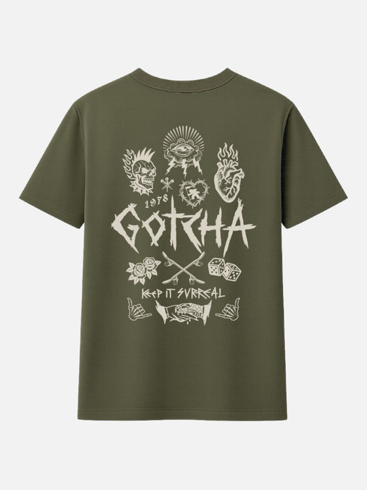 Remera Gotcha Rebel Verde Militar