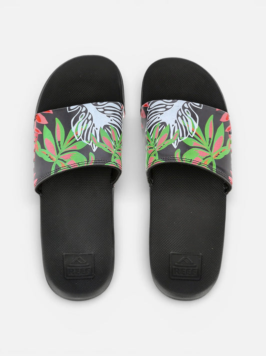 Ojota Reef One Slide Verde Negro