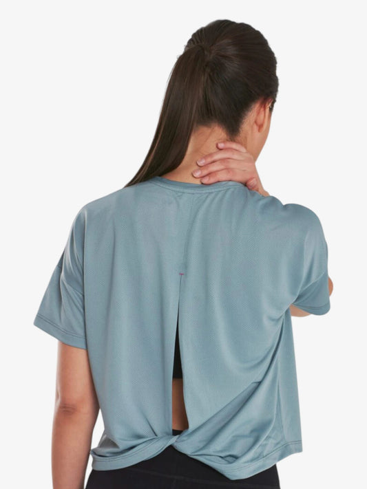 Remera Le Coq Sportif Mujer Training Hole Celeste - Indy