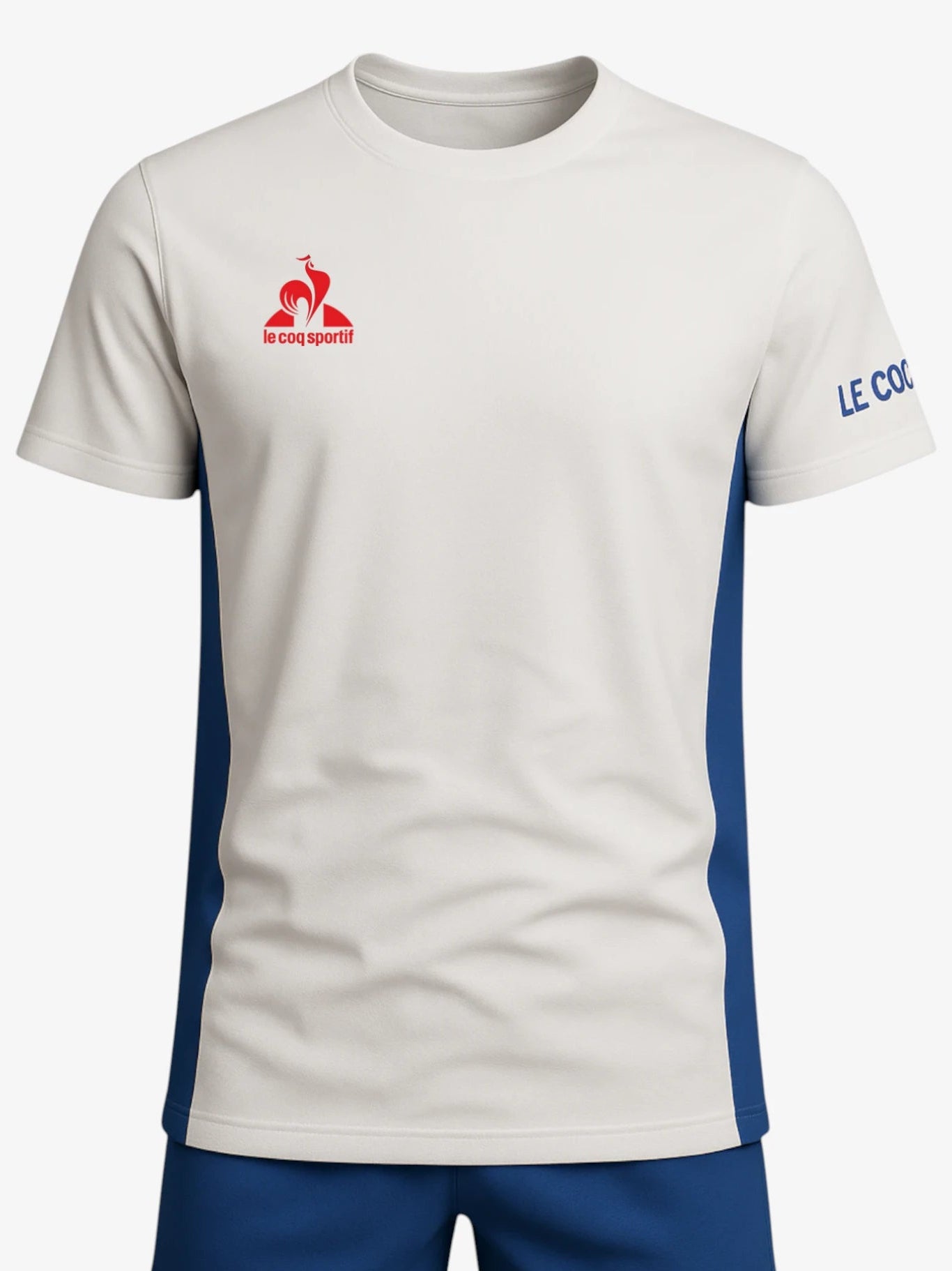Remera Le Coq Sportif Training Reflective TS Blanco Azul - Indy