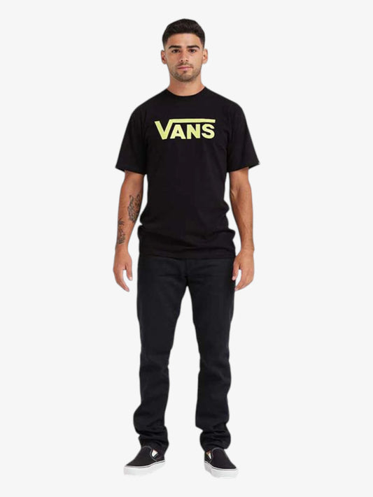 Remera Vans Classic Logo Negro Amarillo - Indy