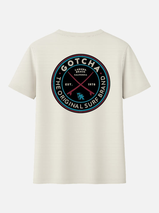 Remera Gotcha Stamp Blanco