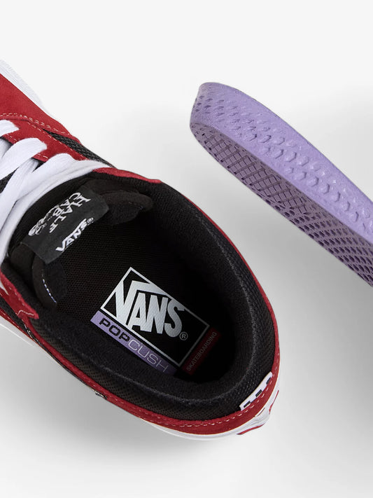 Zapatillas Vans Skate Half Cab Rojo Negro