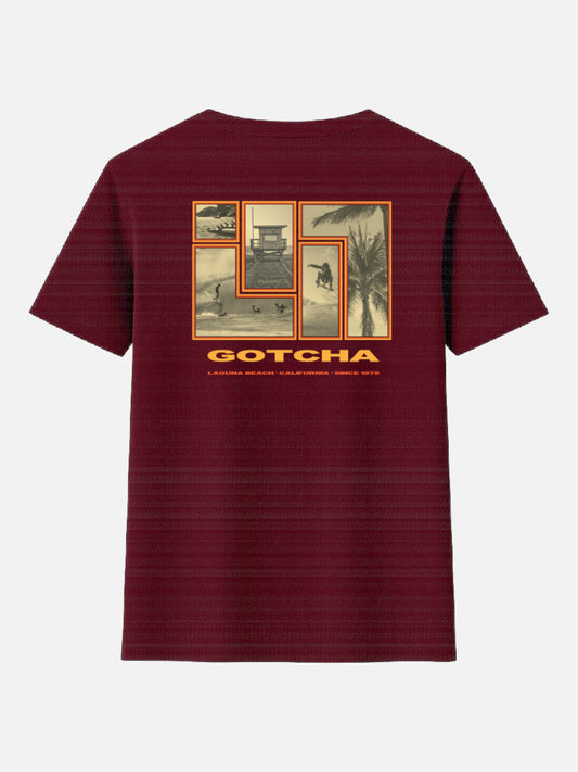 Remera Gotcha Tetris Bordo