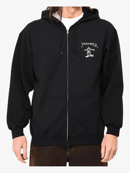 Campera Thrasher Zip Gonzo Negro