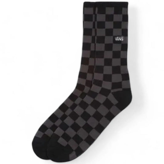 Medias Vans Checkerboard Crew II Negro Gris Cuadrille