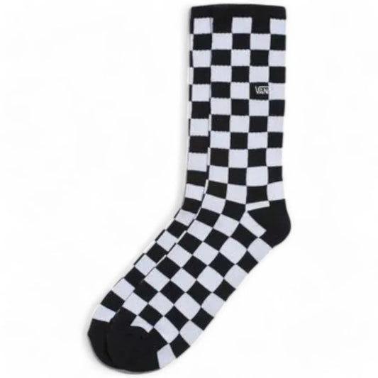 Medias Vans Checkerboard Crew II Negro Blanco Cuadrille