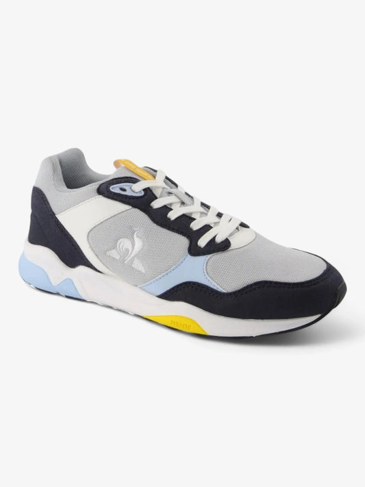 Zapatillas Le Coq Sportif Lcs R500 Gris Amarillo Celeste Azul