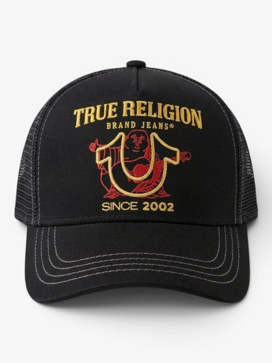 Gorra True Religion Buddha Negro Dorado