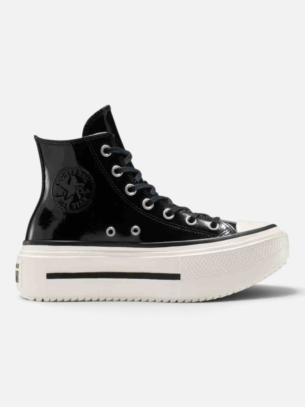 Zapatillas Converse Ctas Lift Doubles Stack Hi Negro Charol